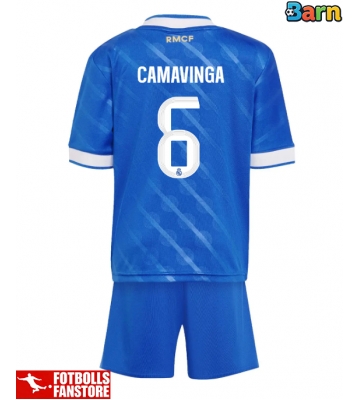 Real Madrid Eduardo Camavinga #6 Tredje Tröja Barn 2025-26 Kortärmad (+ Korta byxor)